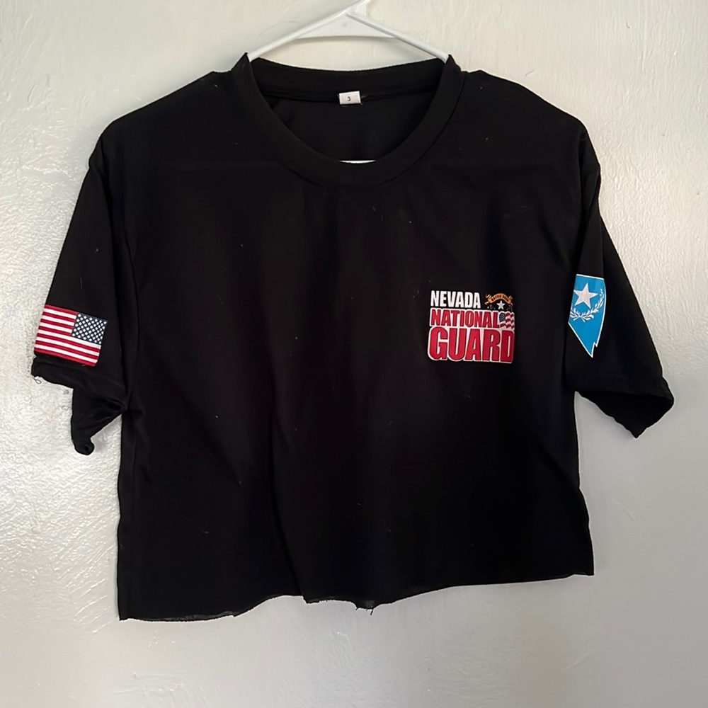 ‼️ Nevada national guard cropped tee